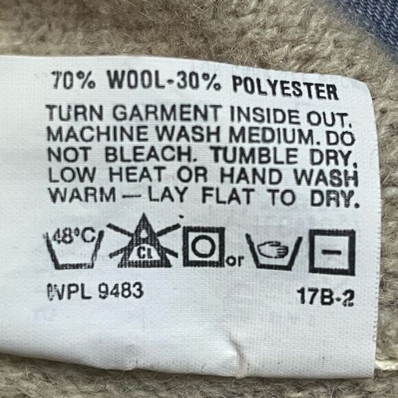 VTG Wool Sweater Tan L - Picture 4 of 5